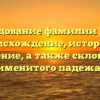 Исследование фамилии Евина: происхождение, история и значение, а также склонение именитого падежа.