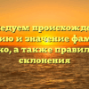 Исследуем происхождение, историю и значение фамилии Бубко, а также правила ее склонения