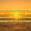 Исследуем происхождение, историю и значение фамилии Подзолкова: практическое руководство по склонению