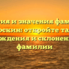 История и значения фамилии Аброскин: откройте тайны происхождения и склонения своей фамилии