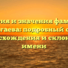 История и значения фамилии Талагаева: подробный обзор происхождения и склонения имени