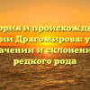 История и происхождение фамилии Драгомирова: узнайте все о значении и склонении этого редкого рода