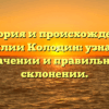 История и происхождение фамилии Колодин: узнайте о значении и правильном склонении.