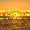 История и происхождение фамилии Селдон: значение и правила склонения.