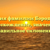 История фамилии Бородастов: происхождение, значение и правильное склонение.