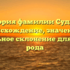 История фамилии Судник: происхождение, значение и правильное склонение для вашего рода