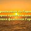 От Горошковых до Горошков: история происхождения и склонения фамилии Горошков