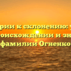 От истории к склонению: узнайте всё о происхождении и значении фамилии Огненко