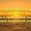 Откройте тайны происхождения и истории фамилии Адеме: значение и правильное склонение в нашей подробной статье.