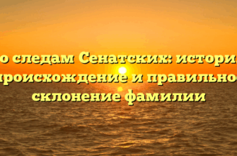 По следам Сенатских: история, происхождение и правильное склонение фамилии