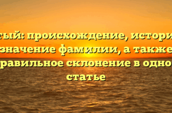 Пятый: происхождение, история и значение фамилии, а также правильное склонение в одной статье