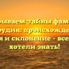 Раскрываем тайны фамилии Бадрудин: происхождение, история и склонение – все, что вы хотели знать!