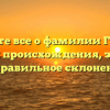 Узнайте все о фамилии Гелейн: история происхождения, значение и правильное склонение