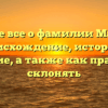 Узнайте все о фамилии Манкиев: происхождение, история и значение, а также как правильно склонять
