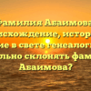 Фамилия Абаимова: происхождение, история и значение в свете генеалогии. Как правильно склонять фамилию Абаимова?