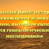 Фамилия Авил: история, происхождение и значение фамилии, выгодное склонение для генеалогического исследования
