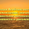 Фамилия Агейчик: история происхождения, значения и правильное склонение – подробности и разъяснения
