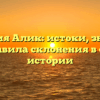 Фамилия Алик: истоки, значения и правила склонения в свете истории