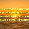 Фамилия Алом: происхождение, история и значение, склонение и интересные факты — узнайте больше о своей фамилии!