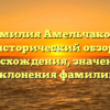 Фамилия Амельчакова: исторический обзор происхождения, значения и склонения фамилии