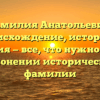 Фамилия Анатольевич: происхождение, история и значения — все, что нужно знать о склонении исторической фамилии