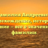 Фамилия Андреевич: происхождение, история и склонение — все о значении этой фамилии