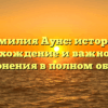 Фамилия Аунс: история, происхождение и важность ее склонения в полном обзоре