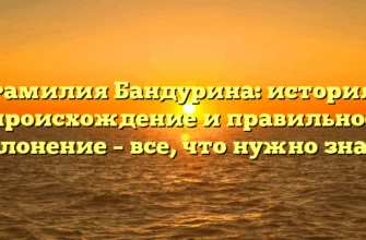 Фамилия Бандурина: история, происхождение и правильное склонение – все, что нужно знать Фамилия Бандурина: история, происхождение и правильное склонение – все, что нужно знать