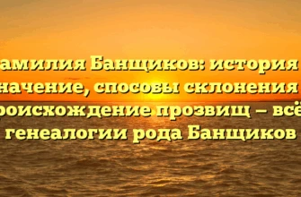 Фамилия Банщиков: история и значение, способы склонения и происхождение прозвищ — всё о генеалогии рода Банщиков Фамилия Банщиков: история и значение, способы склонения и происхождение прозвищ — всё о генеалогии рода Банщиков