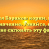 Фамилия Бараков: корни, история и значение. Узнайте, как правильно склонять эту фамилию.