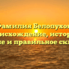 Фамилия Белопухов: происхождение, история, значение и правильное склонение