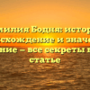 Фамилия Бодня: история, происхождение и значение, склонение — все секреты в одной статье