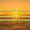 Фамилия Бостоганашвили: история, происхождение и склонение на основе генеалогических исследований