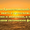 Фамилия Брониславский: все, что нужно знать о происхождении, истории и значении, а также правильном склонении фамилии