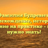 Фамилия Будревич: происхождение, история и склонение на практике – все, что нужно знать!