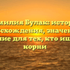 Фамилия Булак: история происхождения, значение и склонение для тех, кто ищет свои корни