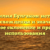 Фамилия Булгаков: история происхождения и значения, простое склонение и правила использования