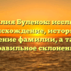 Фамилия Буленок: исследуем происхождение, историю и значение фамилии, а также правильное склонение