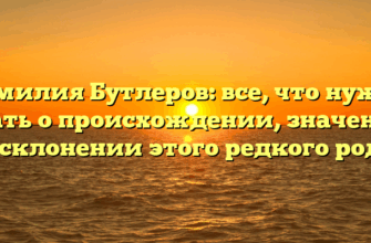 Фамилия Бутлеров: все, что нужно знать о происхождении, значении и склонении этого редкого рода