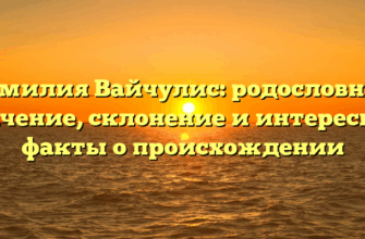 Фамилия Вайчулис: родословная, значение, склонение и интересные факты о происхождении