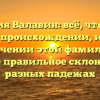 Фамилия Валавин: всё, что нужно знать о происхождении, истории и значении этой фамилии, а также правильное склонение в разных падежах