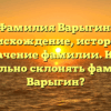 Фамилия Варыгин: происхождение, история и значение фамилии. Как правильно склонять фамилию Варыгин?