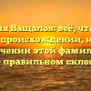 Фамилия Ващалов: всё, что нужно знать о происхождении, истории и значении этой фамилии, а также правильном склонении.