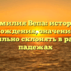 Фамилия Вепа: история происхождения, значение и как правильно склонять в разных падежах