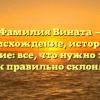 Фамилия Вината — происхождение, история и значение: все, что нужно знать и как правильно склонять