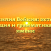 Фамилия Войкин: истоки, эволюция и грамматика этого имени