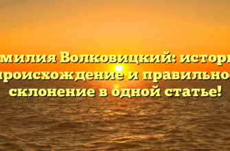Фамилия Волковицкий: история, происхождение и правильное склонение в одной статье!