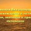 Фамилия Вяз: исследуем происхождение и историю фамилии, значение и правильное склонение