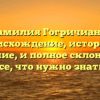Фамилия Гогричиани: происхождение, история и значение, и полное склонение — все, что нужно знать!