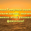 Фамилия Гомулко: исследуем происхождение, значения и склонение этой уникальной фамилии!